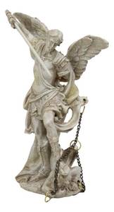 lot 3548 image: Ebros Ivory Painted Greek Orthodox Christian Church Archangel of The Angelic Council Statue 5 Tall Figurine (Michael The Guardian of The Church and Commander of Gods Army)