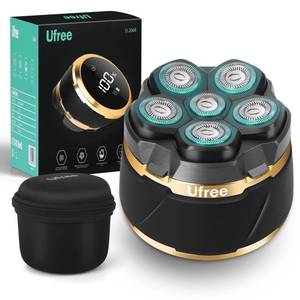 lot 3549 image: Ufree Head Shavers for Bald Men, Electric Shavers Razor, Rechargeable Bald Head Razor, Magnetic 6D Rotary Shaver, Waterproof Face Beard Trimmer Mens Grooming Kit, Gifts for Men