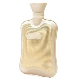 lot 3575 image: HomeTop Premium Classic Rubber Hot Water Bottle (Cream White)