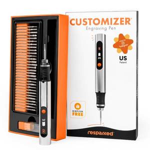 lot 3582 image: Resparked Customizer Engraving Pen (Formerly Culiau) Ultimate Cordless Portable Tool for Artists & DIYers - Engrave 50 Surfaces - Beginner Friendly - Rechargeable - Free 30 Bits & Mastery Guide