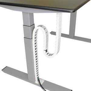 lot 3593 image: Quality Clever PivyCord-Vez Flex Chain Raceway Cable Management Solution for Sit-Stand Variable Height Desks, Flexible Cable Raceway to Hide, Organize and Protect Wires and Cables, White
