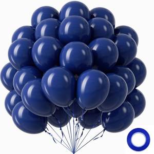 lot 3628 image: Navy Blue Balloons 12 inch, Navy Latex Balloons 50pcs Party Balloon for Graduation Wedding Birthday Party Decorations