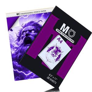 lot 3633 image: MO MOLONG Tattoo Stencil Paper 20 Sheets Tattoo Transfer Paper for Professional Easy to Use 4 Layers A4 Size Stencil Paper for Tattooing