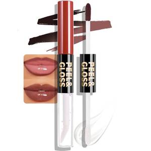 lot 3651 image: Wugbc Lip Stain Peel Off Lip Oil 2 in 1 Combo Set, Maroon Long Lasting Tattoo Lip Liner Stain, Transfer-Proof Lip Tint Matte Finish Moisturizing Lip Gloss for Women Daily Makeup, Easy to Apply