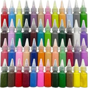lot 3656 image: Yayatty Art Sand, 48 Color Sand Art Bottles Kits, Colored Sand Bottles, Sand Arts and Crafts Kit for DIY Drawing, Painting and Crafts, 1.25 oz Bottles