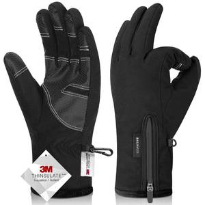 lot 3668 image: Balhvit -10�� Waterproof Winter Gloves for Men & Women, 5-Layer Ski & Snow Gloves for Cold Weather, Breathable Warm Gloves with Touch Screen Fingers (L, Black)