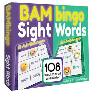 lot 3683 image: THE BAMBINO TREE Sight Word Bingo Game Level 3 & 4 - Learn to Read Vocabulary for 1st 2nd 3rd Grade Kids - Dolchs Frys Site Words Reading Game