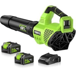 lot 3740 image: Leaf Blower Cordless, 650CFM Electric Leaf Blowers with 2 x 5.2Ah Batteries and Charger, 3 Speed Modes, 1 x Adjustable Shoulder Strap, Powerful Blowers for Lawn Care, Patio, Dust, Blowing Leaves