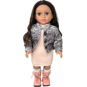 lot 3756 image: 18 Inch Dolls with Soft Hair Soft Body 18 inch Doll, Poseable Vinyl Arms &amp Legs, Dress Outfit Cute 18 Doll Set for Girls