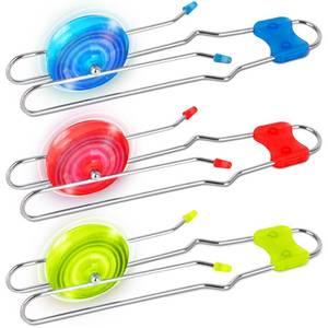 lot 3764 image: ArtCreativity Retro Light Up Gyro Wheels Set for Kids- 3, 8.5 Inch Gyroscope Rail Twisters Mesmerizing Spinning Lighting Effects, Spinning Top autism toys, sensory toys for kids, Gift for boys & Girls