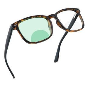 lot 3770 image: YEIN Bifocal Reading Glasses with Blue Light Blocking Lenses, Bifocal Reader for Women and Men, Vintage Square frame with Spring Hinge (0.001.25 magnification)