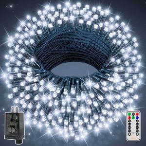 lot 3784 image: Ollny Christmas Lights 262FT 800LED, Plug-in Outside Tree Lights with Timer and 8 Modes, Remote Control Waterproof Dimmable Outdoor String Light for House Yard Patio Xmas Decorations(Cool White)