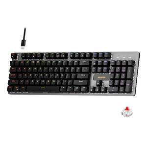 lot 3794 image: Newmen GM325Pro Mechanical Keyboard,104 Keys Rainbow LED Backlit Wired Gaming Keyboards,Hot-Swap Metal Panel ABS Black Keycaps Gaming Mechanical Keyboard for Windows Laptop PC Linear Red Switches