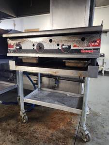 lot 6504 image: Wyott Champion Commercial Griddle W Rolling Cart