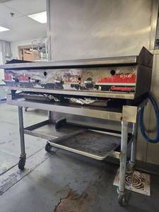 lot 6506 image: Wyott Champion Commercial Griddle W Rolling Cart