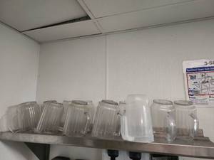 lot 6511 image: Bulk Lot of Commercial Beverage Dispensers and Plastic Pitchers