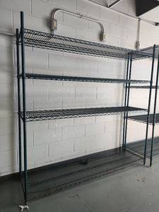 lot 6515 image: 6ft 4-Tier Industrial Wire Shelving Unit
