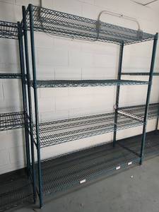 lot 6516 image: 6ft 4-Tier Commercial Wire Shelving Unit