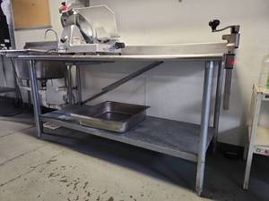 lot 6534 image: Eagle Group Industrial Food Prep Table - Contents Not Included