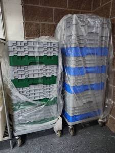 lot 6542 image: Bulk Lot of Commercial CupGlass Rack - 2 Stacks