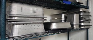 lot 6550 image: Bulk Lot of Aluminum Steam Table Pans&nbsp- RACK NOT INCLUDED