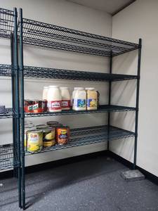 lot 6557 image: 6ft 4-Tier Commercial Wire Shelving Unit