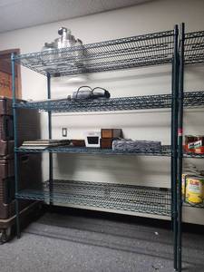 lot 6558 image: 6ft 4-Tier Commercial Wire Shelving Unit