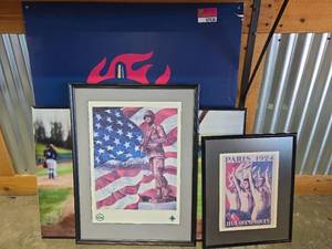 lot 7038 image: Framed Sports Baseball Collection