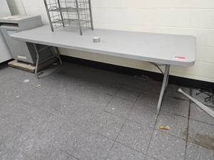 lot 7058 image: Cosco 8ft x 30in Plastic Folding Table