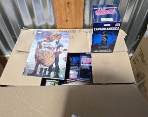 lot 7080 image: (10)&nbspRocky Mountain Vibes Captain America Bobbleheads W Triple-A Baseball Heroes Comic Books