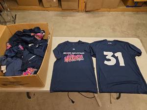 lot 7168 image: Rocky Mountain Vibes Baseball T-Shirts - Varying Sizes