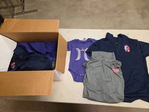 lot 7180 image: Rocky Mountain Vibes Baseball Team T-Shirts and Onesies - Varying Sizes