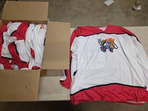 lot 7188 image: Vibes Long Sleeve Hockey Jerseys in Various Sizes