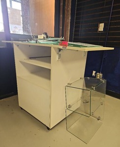 lot 7243 image: Assorted Lot W Retail Display Cabinet, Tag Gun, and More