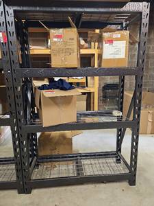 lot 7246 image: 4-Tier Gladiator Storage Rack with Wire Decking