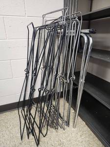 lot 6572 image: Bulk Lot of Folding Metal Serving Tray Stands