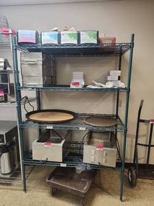 lot 6589 image: 4-Tier Wire Shelving Unit - CONTENTS NOT INCLUDED