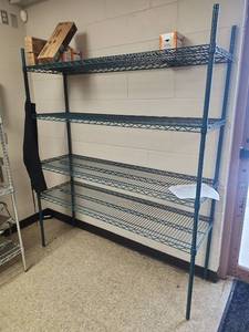 lot 6593 image: 4-Tier Commercial Wire Shelving Unit