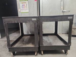 lot 6608 image: Uline Industrial Mobile Storage Carts - Set of 2