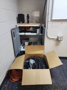 lot 6630 image: Assorted Lot of Computer Peripherals and Cables, JBL Speaker, and More