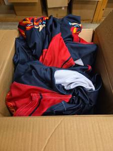 lot 7228 image: Varying Sizes of Rocky Mountain Vibes Baseball Jerseys
