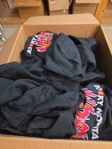 lot 7237 image: Rocky Mountain Vibes Baseball Black Hoodies
