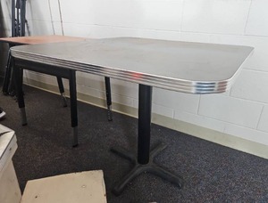 lot 7281 image: Commercial Restaurant Booth Table and Side Table