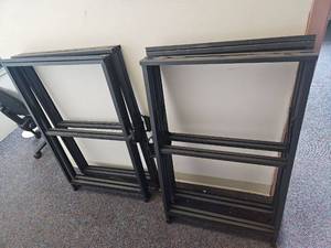 lot 7291 image: Black Metal A-Frames - Lot of 4