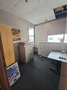 lot 7292 image: Contents of Room Including Bookshelf, Lateral File Cabinet, MLB Memorabilia, and More