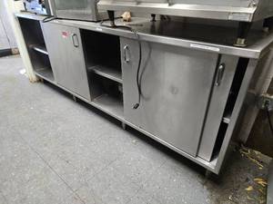 lot 7342 image: 8.5ft Commercial Stainless Steel Workstation