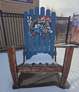lot 7370 image: Rocky Mountain Vibes Baseball Stadium Oversized Adirondack Chair
