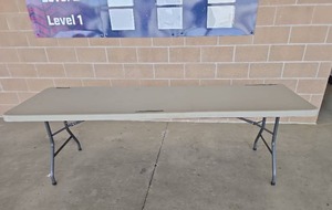 lot 8325 image: 8ft White Folding Table