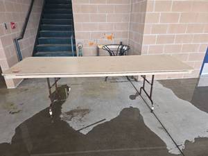 lot 8327 image: 8ft White Folding Table