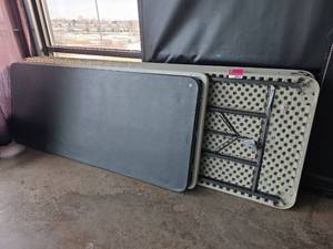 lot 9007 image: 8Ft and 6Ft Folding Banquet Tables - 6 Total